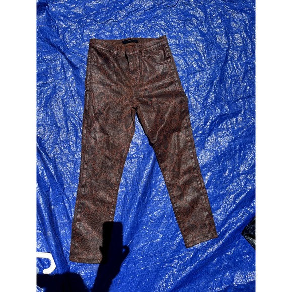 J Brand brown snake skin pants size US 26 - Picture 1 of 2